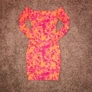 Off the Shoulder Fire Dress